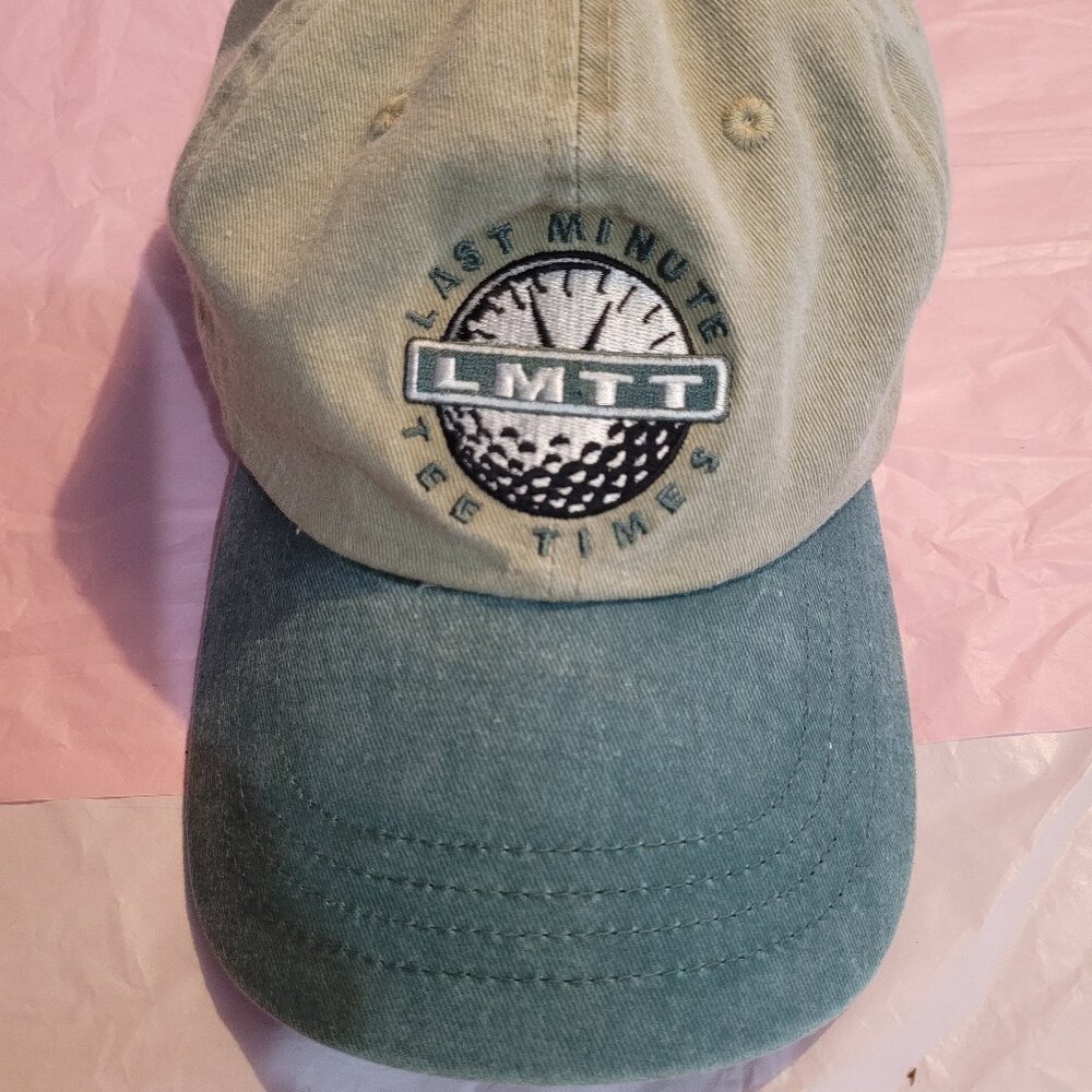 Last Minute Tee Times golf cap with adjustable strap